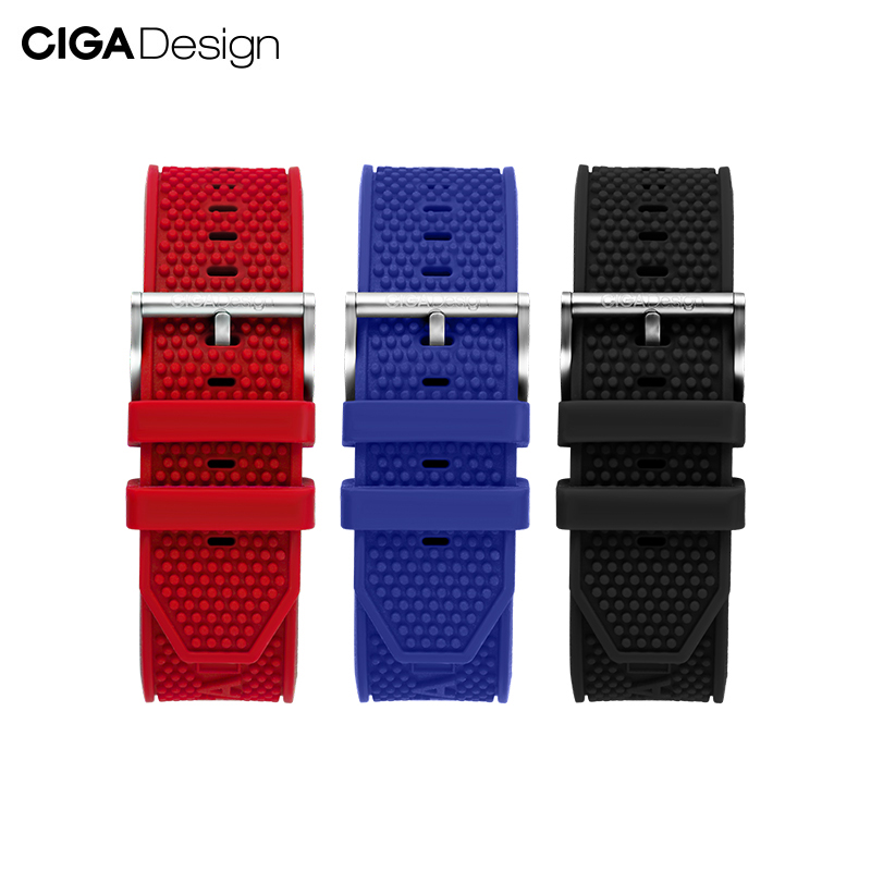CIGA design玺佳品牌定制硅胶表带22mm表带亲肤舒适正品原装配件
