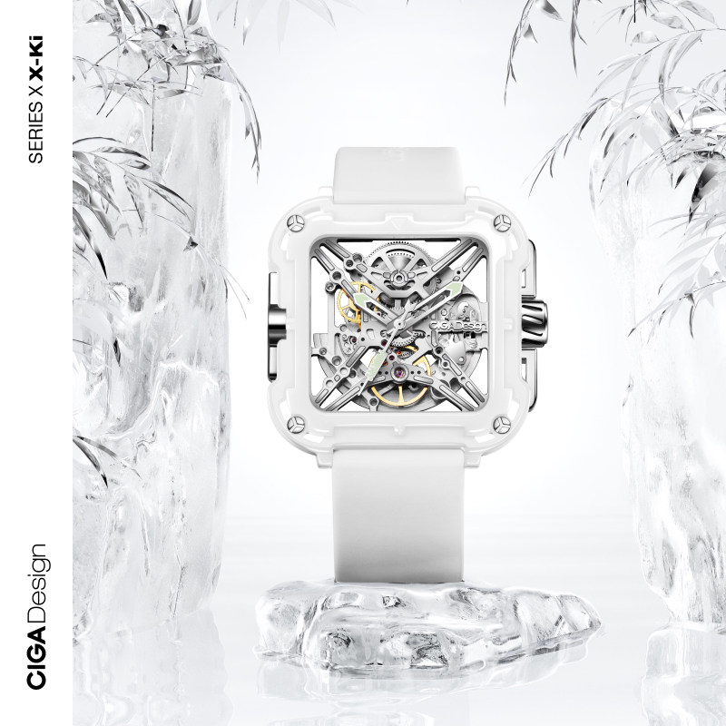CIGA design玺佳机械表X-姬械FOURTRY联名款陶瓷女士手表送女友
