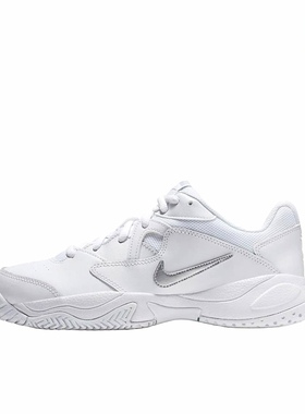 耐克Nike Court Lite 2舒适百搭耐磨透气低帮休闲网球鞋女款白色