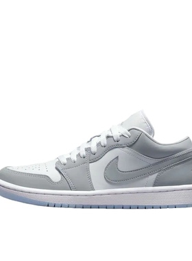 Air Jordan 1 板鞋 运动休闲鞋 复古潮流支撑合成革 女款/白色/追