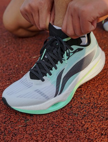 李宁LiNing追风pro碳板减震防滑耐磨透气支低帮跑步鞋男白黄绿