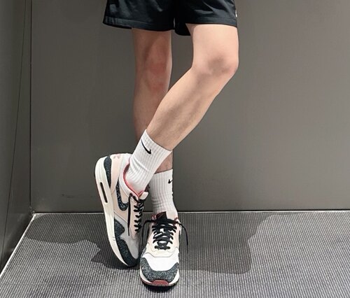 Nike Air Max 1 舒适潮流 低帮 生活休闲鞋 男女同款 米色黑色