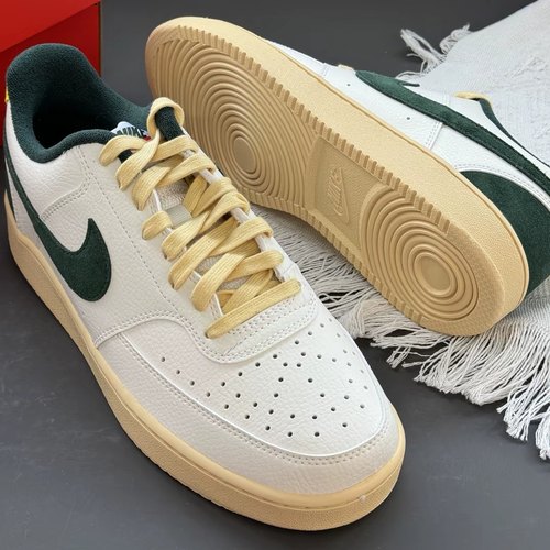 Nike Court Vision 1 LO NCPS 低帮 板鞋 男女同款 帆白绿