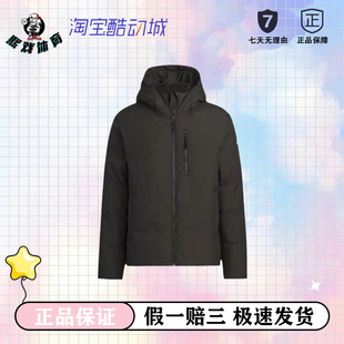 adidas 550蓬纯色户外运动休闲连帽羽绒服男款黑色