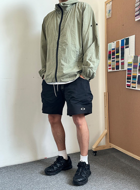BP自制 日系户外轻量机能宽松休闲大口袋防水工装短裤o@kley宽松