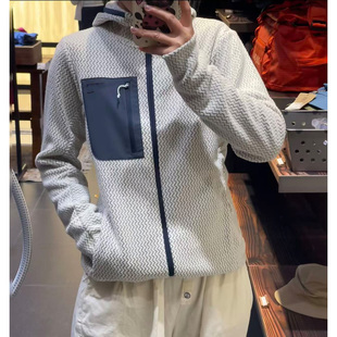 BP自制 P塔平替R1系列 Z型编制 男女阳离子透气户外连帽抓绒卫衣