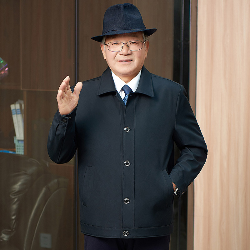 中老年男装爸爸春秋装夹克