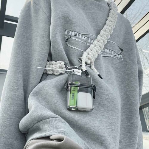 vibe编织款斜挎链小众装饰