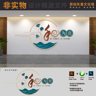 矛盾纠纷调处化解文化墙调解室和为贵标语形象墙AI+CDR+PSD设计稿