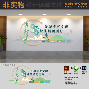 创建文明城市标语和谐社区建设创文创卫公益口号AI+CDR+PSD设计稿