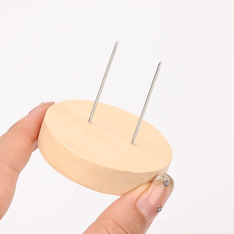 公仔小熊织编木头木桩木质玩偶底座钩织支撑架自制手工diy架站