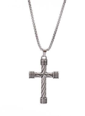 十字架吊坠男士项链潮牌百搭男款