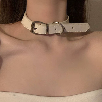 皮带项链y2k辣妹性感颈带链子朋克男choker脖颈链皮颈圈项圈女