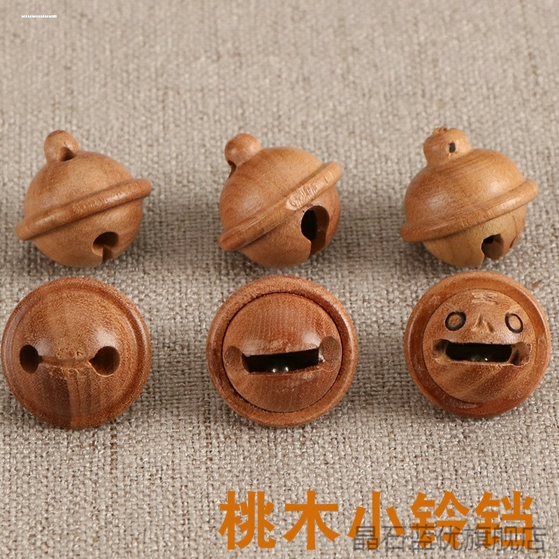 木鱼小铃铛活籽桃木坠饰发出声响配件挂件饰品