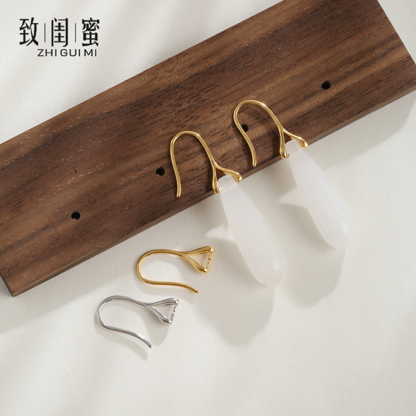 耳钩空托配件手工夹扣式耳环材料