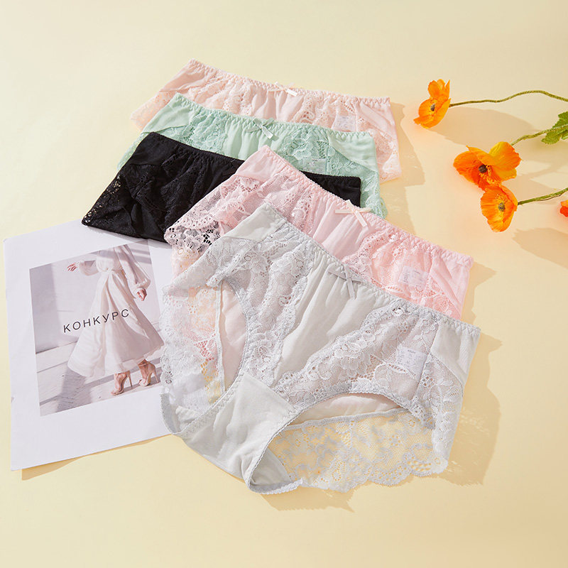 桑蚕丝三角裤女无痕蕾丝拼接性感大码包臀透气舒适5A真丝内裤超薄,女士内衣/男士内衣/家居服,女三角裤,淘宝优惠券,粉丝福利购,淘宝优惠卷