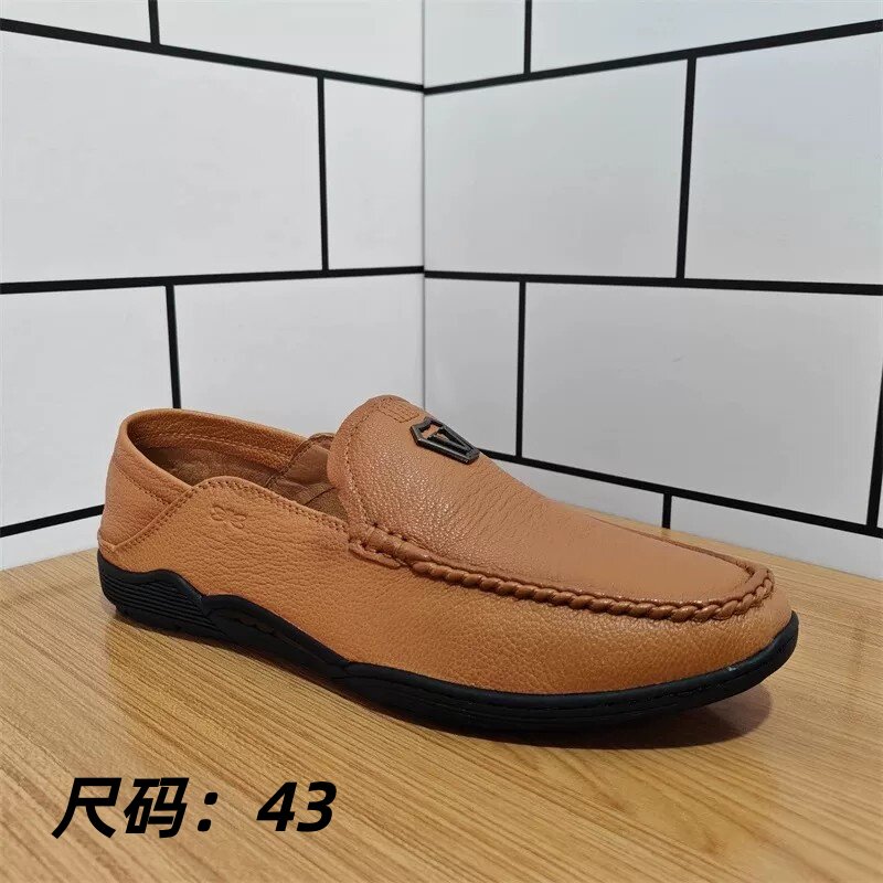 品牌撤柜真皮断码男鞋平底套脚
