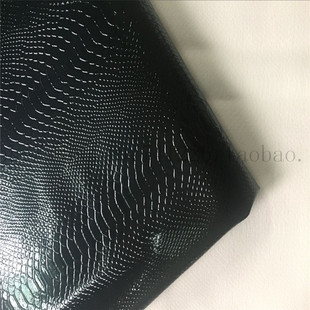 【黑色亮光蛇纹】皮革经典手机壳手工DIY皮料PVC箱包软硬包包装盒