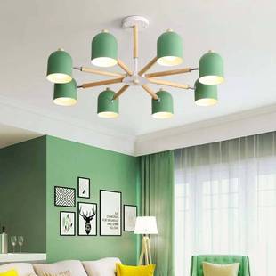 餐厅小户型灯具 创意个性 北欧原木客厅卧室吊灯 设计师马卡龙风格