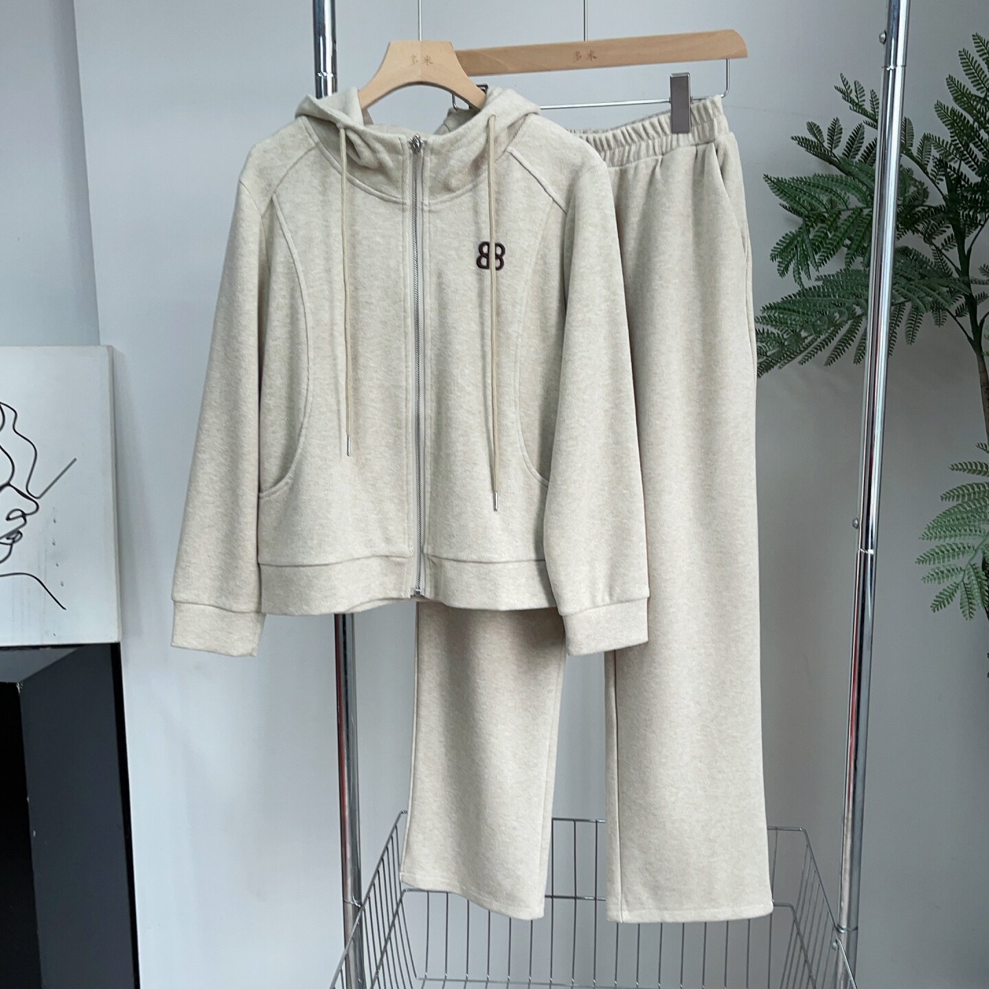 秋季妈妈连帽休闲运动服两件套装