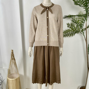 针织衫 洋气中老年女装 套装 时尚 两件套裙子 2025新款 中年妈妈春秋装