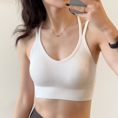 吊带运动女跑步夏季美背可拆卸