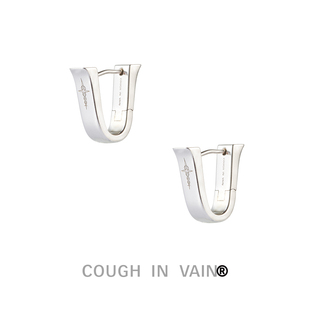 U形蛇纹刻印925银简约耳环 VAIN COUGH
