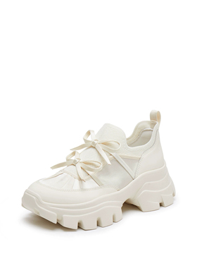 商场同款蝴蝶岛厚底老爹鞋女款春新款增高小白鞋运动鞋子ECE83AM5