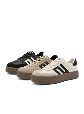 商场同款时尚厚底复古德训鞋女新款女鞋运动休闲鞋板鞋女B1573CM4