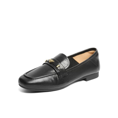 商场同款女鞋子羊皮乐福鞋25秋季新款软平底豆豆深口单鞋E3C1DCA5