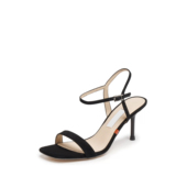 法式 一字带凉鞋 细高跟鞋 商场同款 女鞋 新款 女凉鞋 EBB11BL5 2025夏季