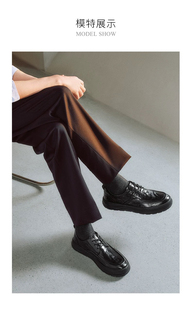 牛皮软底爸爸鞋 商场同款 男2025新款 厚底休闲商务皮鞋 A1841AM5 男鞋