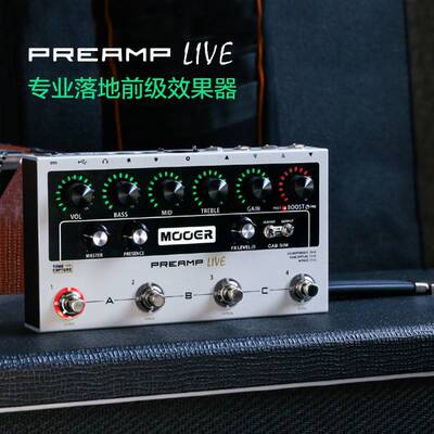 魔耳mooer Preamp Live 落地前级效果器IR采样音箱模拟吉他效果器