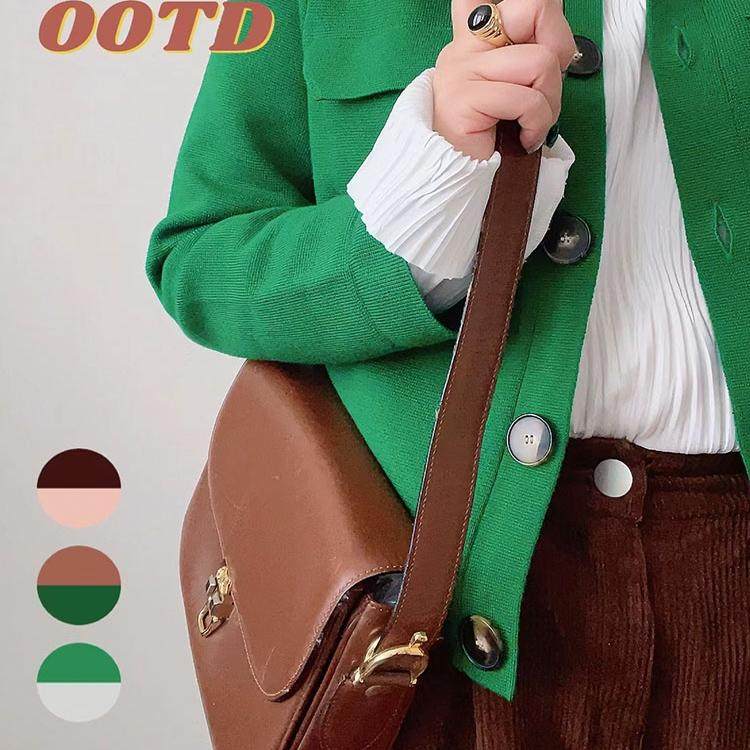 现货法式小众23年圣诞绿春节红气氛羊毛polo领口袋宽松开衫外套冬,女装/女士精品,毛针织衫,淘宝优惠券,粉丝福利购,淘宝优惠卷