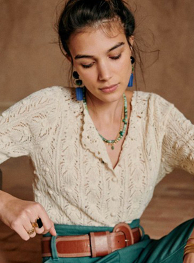 21夏法式小众纯棉复古奶奶风手工镂空钩花纽扣宽松针织开衫女上衣