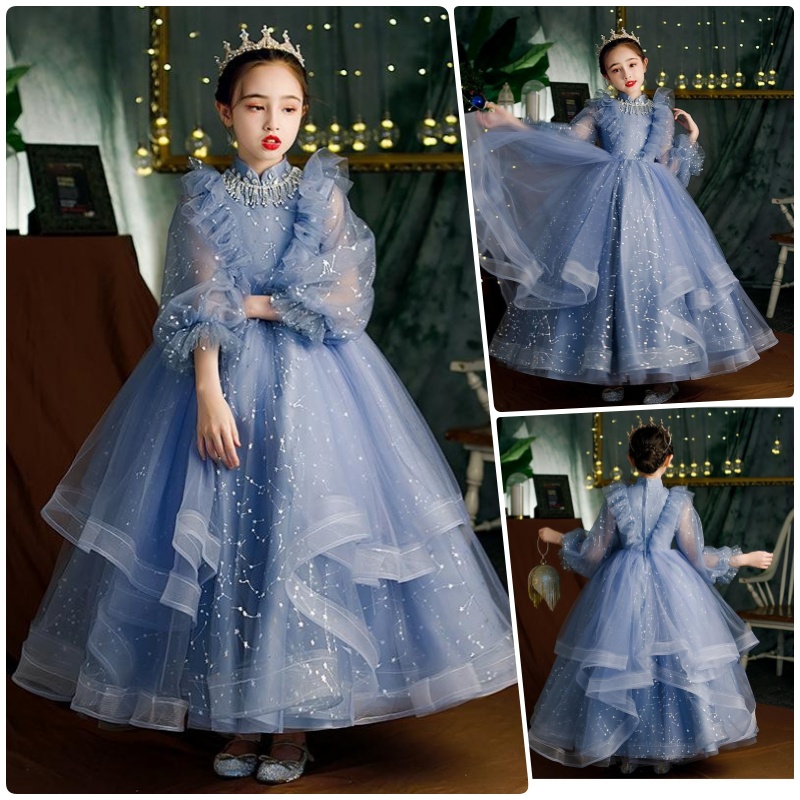 女童礼服新款儿童长袖仙气蓬