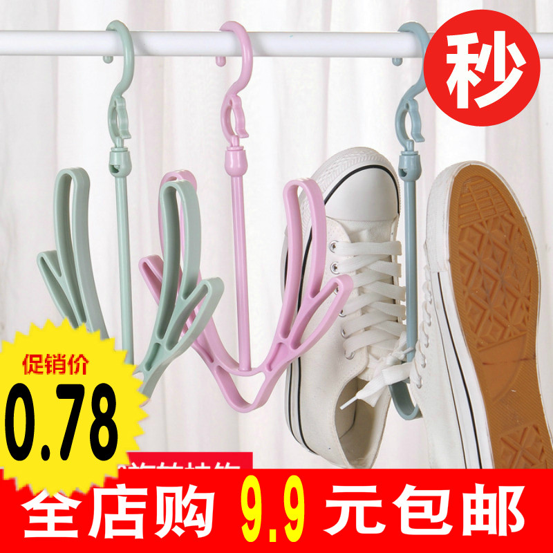 晾鞋子阳台晒鞋的架子挂室外凉鞋挂钩可折叠神器家用窗外式衣小型