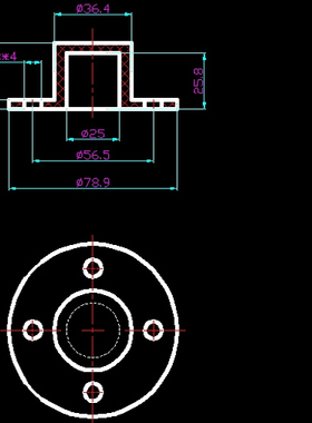 塑料固定座注射模具设计19243-二维图4张+文档