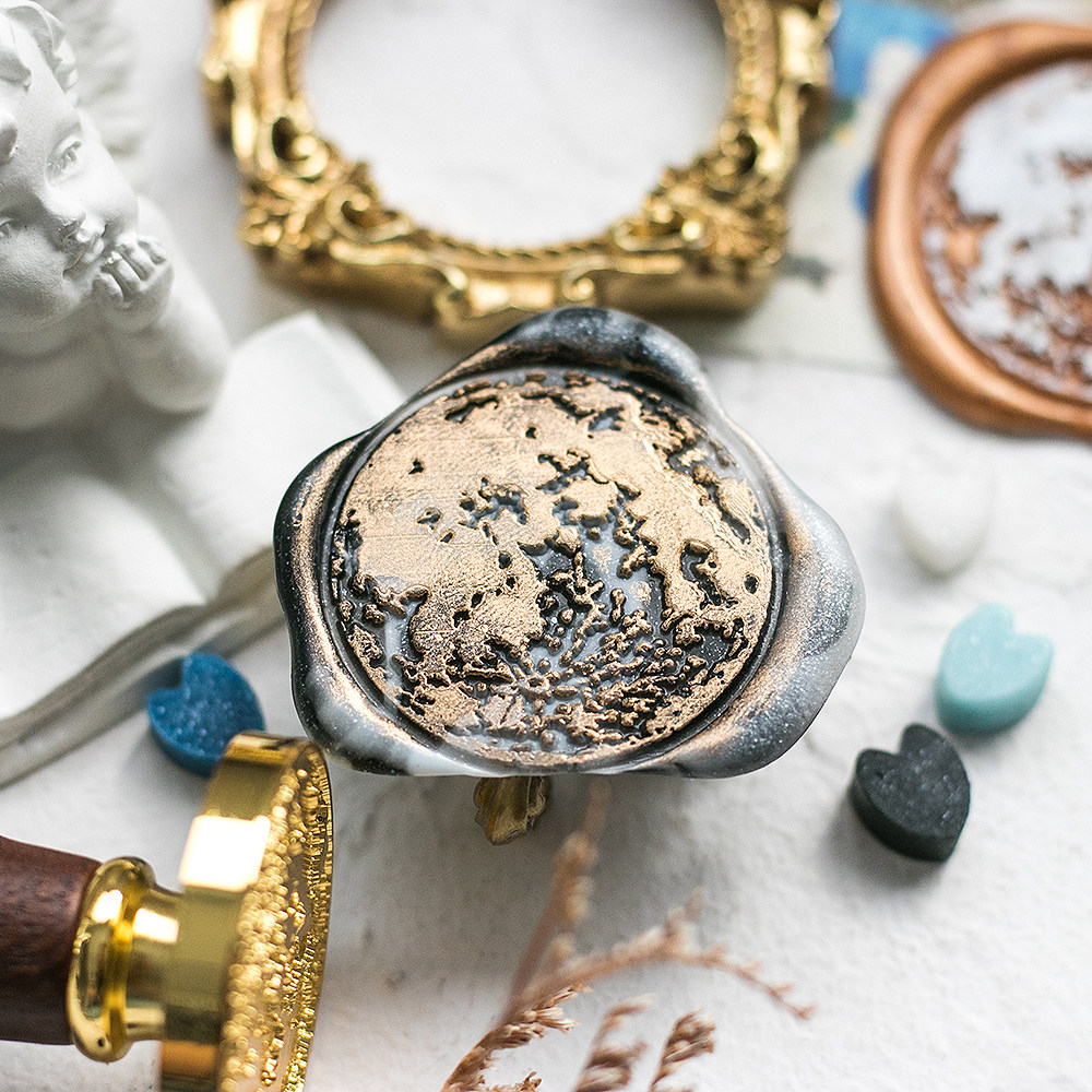 【现货】柠檬树家的文具店 月球黄铜火漆章 印章 柠檬树四周年