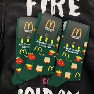 M当劳卡通中筒袜