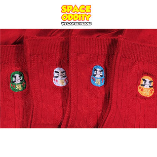 达摩开运招财纳福大吉麻将本命年春节红袜子