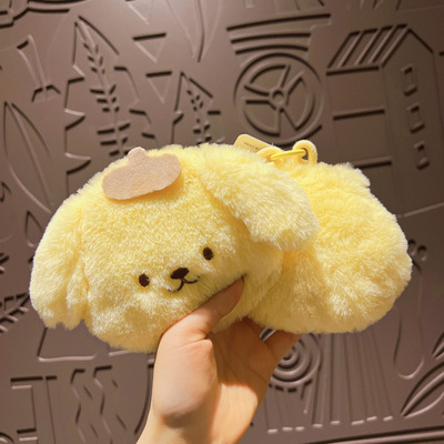 新款三丽鸥小熊零钱包钥匙扣迷你收纳学生毛绒挂饰小包包挂件