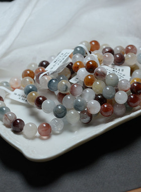 维纳斯发晶天然彩兔毛手链小白