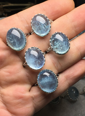 捡漏活口原石一物一图水晶海蓝宝