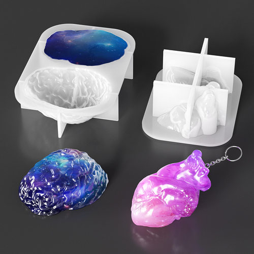 滴胶模具手工diy万圣节立体心脏