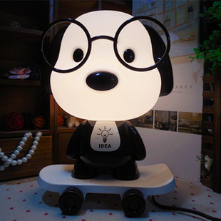 新款小夜灯儿童卧室床头灯可爱小狗卡通插电台灯起夜照明月子哺乳