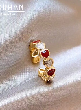 2026新款ins锆石开口戒指小众设计轻奢感指环简约气质百搭手饰女