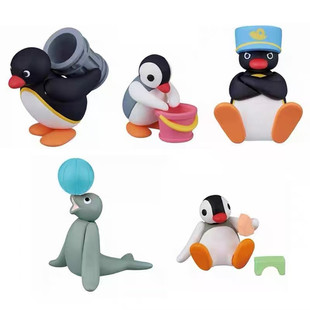 呆萌企鹅小海狮企鹅家族第2弹可爱桌面复古手办模型摆件公仔玩偶