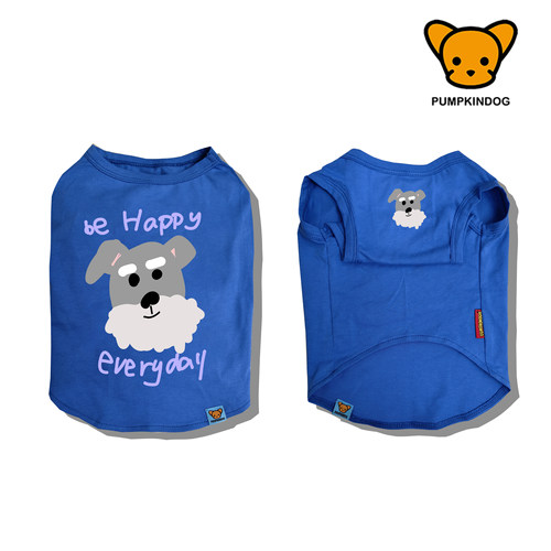 PUMPKINDOG 雪纳瑞纯棉背心西高地短袖T恤睡衣小中型狗狗宠物衣服
