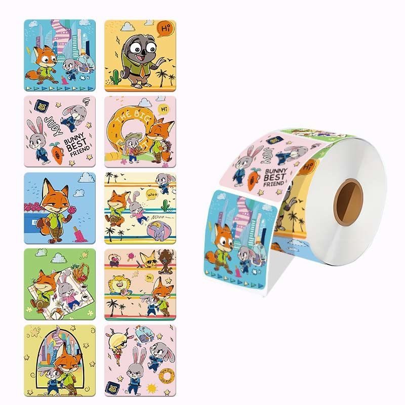 疯狂动物城贴纸diy卡通儿童奖励手账胶带封口贴卷卷贴纸,文具电教/文化用品/商务用品,贴纸/立体贴纸,淘宝优惠券,粉丝福利购,淘宝优惠卷